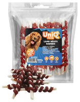 UNIQ PETS Przysmak dla psa zawijasy z jagnięciną - przekąska 500g