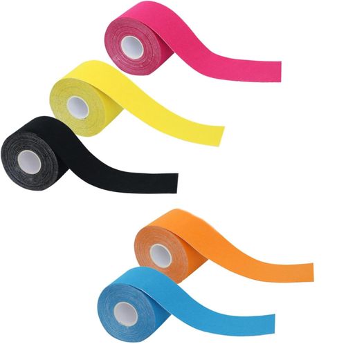 Taśmy kinezjologiczne elastyczne 50mmx5m zestaw 5 kolorowych na Arena.pl