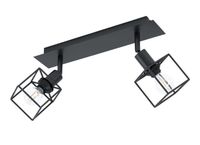 LAMPA LISTWA ELBRUS 2 CZARNY METAL SZEŚCIANY REFLEKTOR