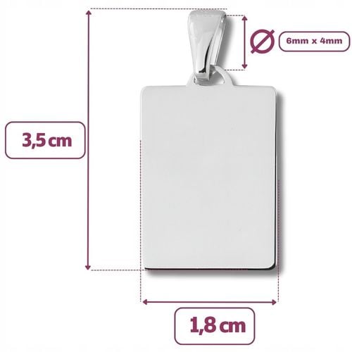 Nieśmiertelnik Srebrny pr. 925 Elegancki Polerowany Wisiorek + Grawer na Arena.pl