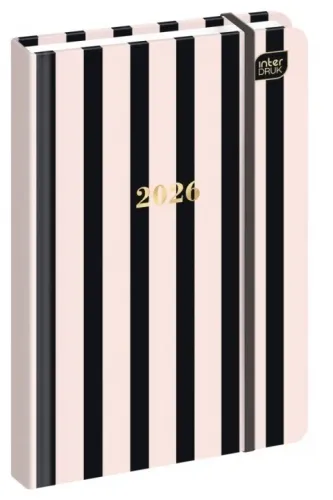 KALENDARZ KSIĄŻKOWY A6 192 METALLIC STRIPES 2026 INTERDRUK na Arena.pl