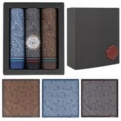 3x ELEGANCKIE CHUSTECZKI DO NOSA POSZETKI BAWEŁNIANE ZESTAW W PUDEŁKU