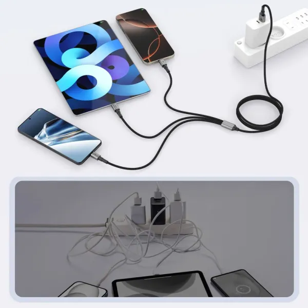 kabel tech-protect ultraboost dna 3w1 usb-c / micro-usb / lightning zdjęcie 3