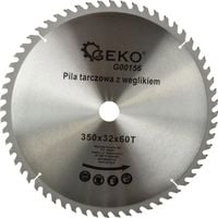 Tarcza do drewna GEKO 350x32 60T z węglikiem do cięcia drewna