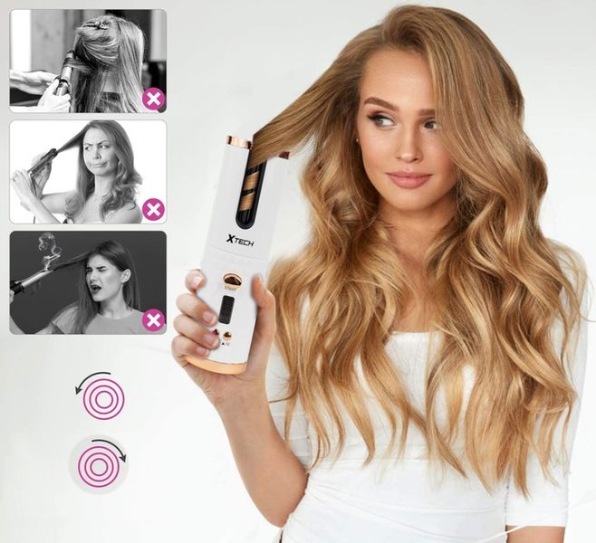 LOKÓWKA DO WŁOSÓW AUTOMATYCZNA CERAMICZNA LCD CURL BIAŁA XTECH zdjęcie 4