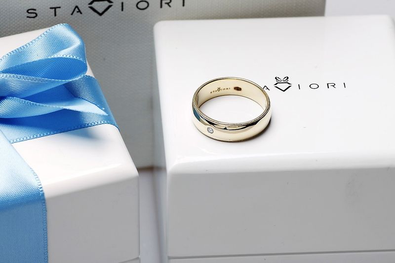 Emaga Złota obrączka OBD4079 - Diament zdjęcie 12