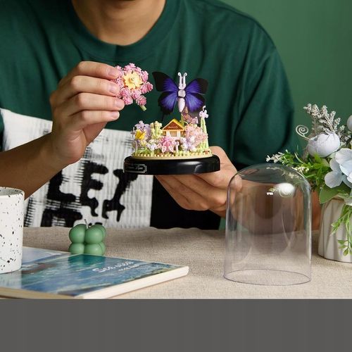 KLOCKI DO BUDOWANIA OGRODU ZESTAW MINIATUROWYCH KLOCKÓW Z MOTYLAMI PREZENT na Arena.pl