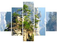 70 100CM OBRAZ 5 ELEM WIDOK GÓRY DRUK PŁÓTNO