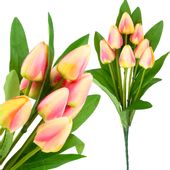 TULIPAN DUŻY BUKIET TULIPANÓW X9 RÓŻOWY TULIPANY SZTUCZNE W BUKIECIE