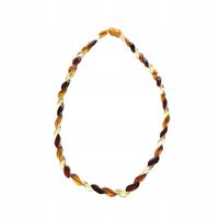 Naszyjnik z bursztynu korale bursztynowe kolia koniakowy WIŚNIOWY koraliki