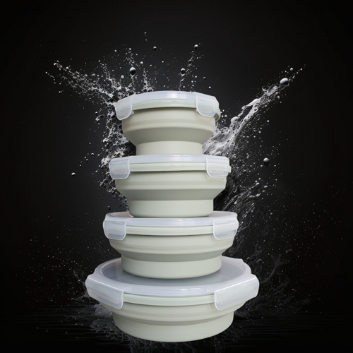 Zestaw pojemników na żywność Pojemnik silikonowy Lunch Box 4 różne na Arena.pl