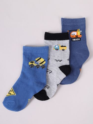 Skarpety chłopięce skarpetki dziecięce pojazdy budowlane 3PAK 17-19 YOCLUB na Arena.pl