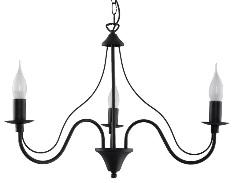 Żyrandol LAMPA wisząca SL.0217 świecznikowa OPRAWA klasyczna ZWIS na łańcuchu maria teresa czarny zdjęcie 1