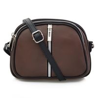 VERA PELLE torebka damska skórzana listonoszka 3 komorowa V463 c.brązowa