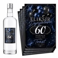 Naklejki na butelki Wódkę urodzinową na urodziny 18 20 30 40 50 60 70 -8szt