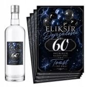 Naklejki na butelki Wódkę urodzinową na urodziny 18 20 30 40 50 60 70 -8szt