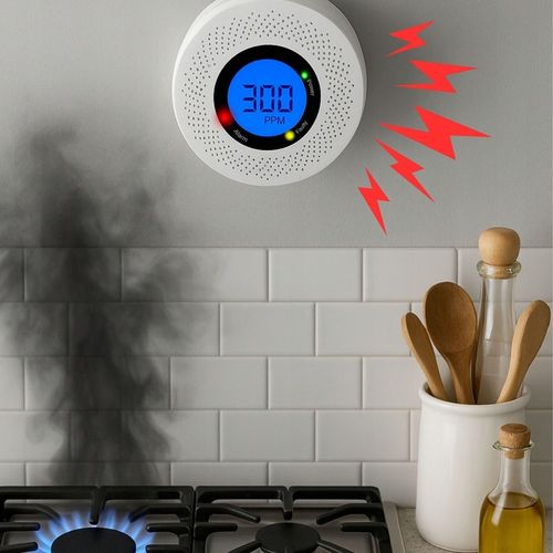 CZUJNIK CZADU DETEKTOR TLENKU WĘGLA CO BEZPRZEWODOWY EKRAN LCD PRO+ na Arena.pl