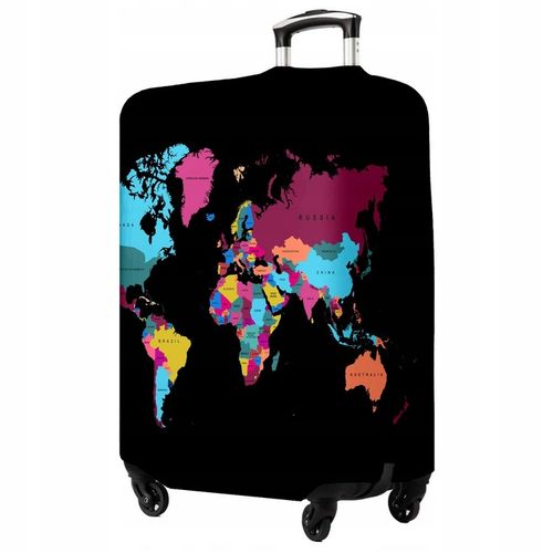Pokrowiec na Walizkę Ochronny Etui Rozmiar L Nadruk Fullprint W3 Mapa na Arena.pl