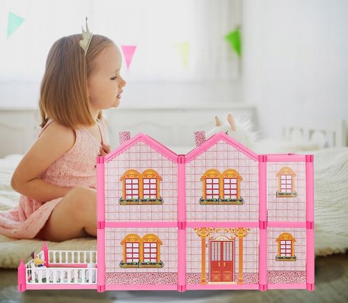 DOMEK DLA LALEK WILLA RÓZOWA MEBLE LALKI LALECZKI TARAS SAMOCHÓD DO ZABAWY na Arena.pl