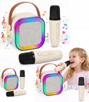 Zestaw do karaoke dwa mikrofony głośnik dla dziecka bezprzewodowy bluetooth