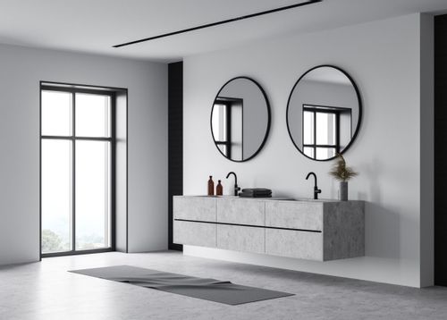 Lustro nowoczesne Sander 60 cm czarne na Arena.pl