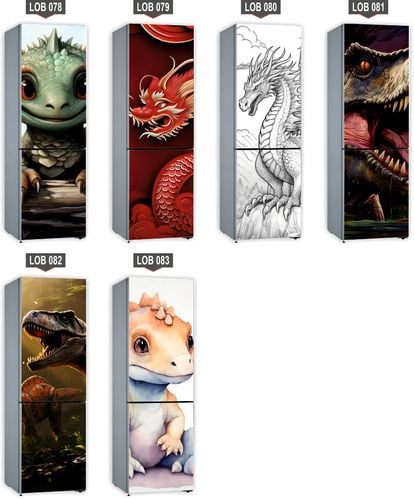 Naklejka samoprzylepna okleina Fototapeta na lodówkę 210x70 chiński smok na Arena.pl