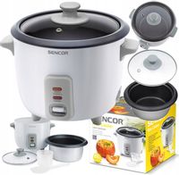 Ryżowar Parowar Garnek do ryżu warzyw sushi warzyw Sencor 600ml 300W Biały