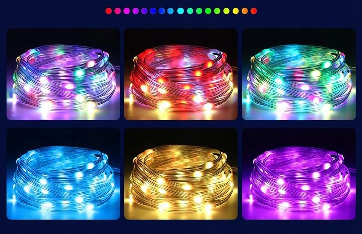 TAŚMA 200 LED INTELIGENTNE LAMPKI APLIKACJA BLUETOOTH PILOT STEROWANIE 20M zdjęcie 16