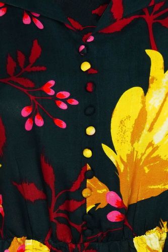 Pieces Pcrinna Czarna Bluzka w Kwiaty - 36 / S na Arena.pl