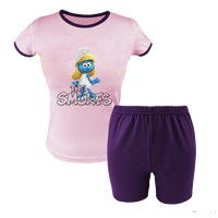 Krótka Piżama dziecięca Smerfy - Smurfs - Nowa Przygoda