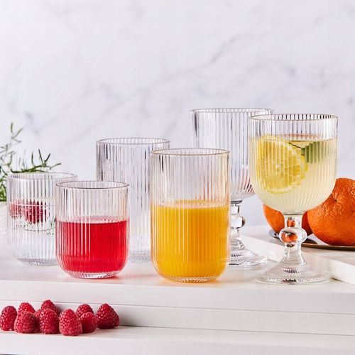 Szklanki do napojów drinków ryflowane Altom Design Selena 430 ml Zestaw 6 na Arena.pl