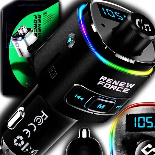 Transmiter bluetooth FM samochodowy SZYBKA ładowarka PD 23W QC3.0 na Arena.pl