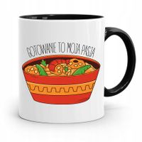 Kubek Czarny Dla Kucharza Gotowanie To Moja Pasja Z Nadrukiem Ze Zdjęciem