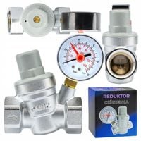 REDUKTOR CIŚNIENIA WODY Z MANOMETREM 1'' DN25 REGULATOR 1,5-6,5 BAR