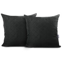 Zestaw 2 pikowanych poszewek AxEL 40x40 czarny DecoKing