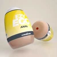 crushious ezy egg yellow - kompaktowa maszyna intymna, żołta, tpe
