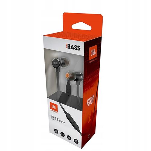 Słuchawki przewodowe JBL T110 PURE BASS Dokanałowe Mikrofon Czarne na Arena.pl