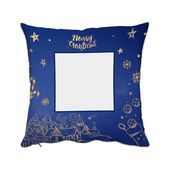 Dwukolorowa poszewka z satyny 38 x 38 cm do sublimacji - Gold Blue