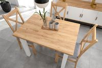 stół monte dąb złoty craft/biały 70x100