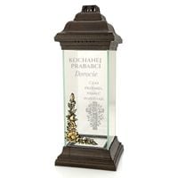 Znicz Lampion z Grawerem na Grób Prababci Cmentarz Wszystkich Świętych