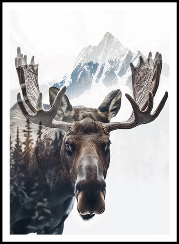 Plakat 67,5x95cm Łoś Duch Lasu na Arena.pl