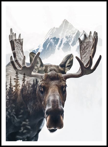 Plakat 67,5x95cm Łoś Duch Lasu zdjęcie 3