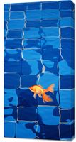 Obraz 50x100cm Złota Samotność W Rybiej Skórze