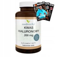 MEDVERITA KWAS HIALURONOWY 200 mg 120 kaps WŁOSY SKÓRA PAZNOKCIE STAWY