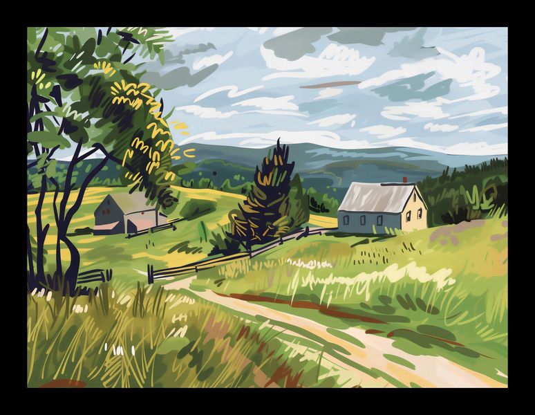 Plakat 20x15cm Bujna Wieś zdjęcie 2