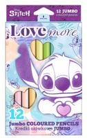 kredki ołówkowe jumbo 12 kolorów pastelowych stitch pastel 2030 3374
