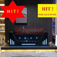 Wirujące dysze Czarna wanna z hydromasażem EB-7066 prostokątna 170cmx78cm Wirujące dysze Czarna wanna z hydromasażem EB-7066 prostokątna 170cmx78cm