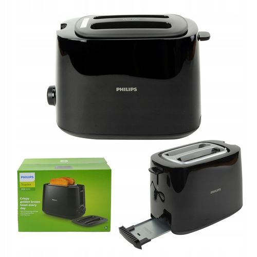 Toster PHILIPS HD2582/90 Daily Collection RUSZT DO BUŁEK 2 TOSTY 900 W na Arena.pl