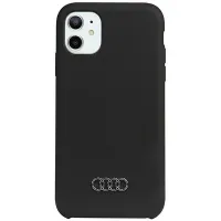 audi silicone case iphone 12/12 pro 6.1 czarny/black hardcase