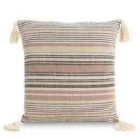 Poszewka dekoracyjna z frędzlami BOHO4 45X45 pudrowo kremowa